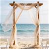 SJUNJIE Tulle Bianco Drappeggio per Arco Matrimonio 600 x 75 cm | Drappeggio di Arco di Nozze per Matrimoni Cerimonie Feste per Tende Festa Palcoscenico Decorazione(Champagne)