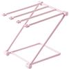 Tyenaza Porta Asciugamani Pieghevole Portasciugamani Verticale con 4 Bracci Porta Strofinacci Pieghevole Porta Asciugamani Piccolo Asciugamano per Casa (Rosa)