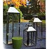 INDA-Exclusiv Set di 3 lanterne da giardino XXL, in acciaio inox, altezza 24/40/53 cm