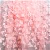 URROMA Tessuto in pizzo con farfalla ricamata, 9,1 m, rosa 3D, tessuto di pizzo a rete in tulle per abiti da sposa fai da te, accessori per costumi, velo, decorazioni per la