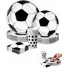 YIPFEN Set di Stoviglie per Feste da 60 Pezzi per 20 Ospiti, Decorazioni a Tema Calcio, Piatti di Carta, Bicchieri e Tovaglioli, Ideale per Compleanni di Bambini