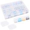 Novocloud 3-er Set Scatole Portaoggetti con Coperchio, Contenitori Trasparenti con 56 Scomparti, Scatola Plastica, Porta Oggetti, Storage Box per Giocattoli, Gioielli, Perline, Arte, Piccoli Oggetti