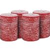 Brandsseller Set di 4 candele a colonna, 9 x 15 cm, colorate e in paraffina, candele rustiche a lunga durata, candele decorative per decorazione da tavolo, Natale e feste, bordeaux