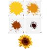 FINGERINSPIRE 4 Pezzi Stencil Stratificati per Girasoli 30x30 cm Riutilizzabili Modello di Girasoli Stencil Decorativo a Tema Piante per Dipingere su Legno Parete Carta Mobili