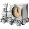 SHINEOFI Orologio da Tavolo Creativo a Forma di Locomotiva Argento con Funzione Allarme Leggera per Camera da Studente o Casa Stili multipli