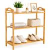 Generico Scarpiera in Bambù Naturale a 3 Ripiani - Scaffale Porta Scarpe Salvaspazio Multiuso - Mobile Organizer per Ingresso, Camera, Bagno e Lavanderia - Struttura Robusta, Facile da Montare - 68x24x52