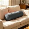 Generico Cuscino Cilindrico a Rullo 40cm 50cm 60cm 70cm 80cm 90cm, Cuscino Tubolare in Ciniglia Sfoderabile e Lavabile, Supporto in Spugna 50D per Lettura Letto, Divano e Relax(Grigio,15x50 cm)
