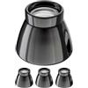 ledscom.de 4 lampade da soffitto/portalampada MINZ, porcellana, nero lucido, 1x E27 max. 300 W