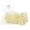 YFZYT Sacchetti Organza 17x23 cm Grandi, 100pz Sacchetti Regalo Avorio per Bomboniere, Festa della Mamma, Comunione, Battesimo, Cresima, Matrimoni