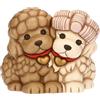 THUN Coppia cani barboncini in ceramica, grande