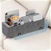 Heyife Porta Tazza da Divano, Vassoio Bracciolo Divano Rimovibile con Portabicchieri, Organizer Divan Bracciolo per Telecomando, Occhiali, Smartphone, Tablet e Riviste, Accessori Sofa Antiscivolo