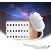 THERTHW Galaxy Projector Night Light, Plug-and-play Hd Star Projector, USB Proiettore Stelle Soffitto, 6/12/24 Projection Diapositive,360° Adjustable, Kid Adult Bedroom Ceiling Wall Room，24 Projection Films