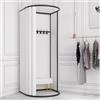 WUGCHDA 200x100x95CM Spogliatoio Camerino Mobile, Portatile Spogliatoio per La Protezione Della Privacy, Spogliatoio Semicerchio Mobile per Ufficio, Attività All'aperto, Boutique, Negozio di Abbigliamento