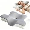 XEUXKER Cuscino Cervicale Per Dormire, Cuscino Ergonomico In Memory Foam, Adatto Per Chi Dorme Su Lati, Supini o Prono, Copriletto Rimovibile e Lavabile
