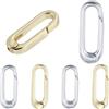 SUNNYCLUE 1 scatola Da 6 pezzi di Anelli A Molla Placcati In Oro 18K Anelli A O In Metlega Moschettone Ovale Argentato Fermagli A Molla Clip per Portachiavi per La Creazione di Gioielli Braccialetti F