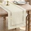 Artoid Mode Runner da tavolo Beige in stile rustico country farmhouse geometrico 40x100 cm, decorazione stagionale per interni, decorazione per vacanze e feste