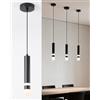 STARRYOL Lampada a Sospensione Minimalista Nera per Isola Cucina, Moderna Lampada a LED a Luce Naturale, Lampadario Adatto per Sala da Pranzo, Bar, Comodino e Vano Scale
