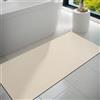Dolic Tappetino da bagno in gomma, antiscivolo, sottile, assorbente, ad asciugatura rapida, resistente alle macchie, tappeto da bagno (beige chiaro, 43 x 120 cm)
