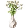 Daelesr Vaso in Ceramica, Vasi di Fiori Moderno Bianca, Vaso Decorativo da Interno Stile Boho e Scandinavo, Perfetto per Fiori Freschi e Secchi, Arredamento per Casa, Soggiorno e Ufficio