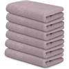 DECASATEXTIL - Set di 6 Asciugamani Bidet 30x50 cm in 100% Cotone - Asciugamani Viso Bagno Morbidi e Assorbenti - Colore Lilla