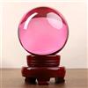 LMXRYPD Sfera di Cristallo per Meditazione, Prisma Grande, Sistema Solare, con Supporto, per Servizi Fotografici, Casa, Ufficio, Decorazione Paesaggistica(Pink,10cm/3.9in)