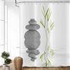 ASDCXZ Tenda da Doccia Motivo Bambù 180x200 cm, Tenda da Bagno per Spa Rilassante e Meditazione, Tenda da Doccia Verde Lavabile in Bambù, Tessuto in Poliestere Impermeabile per Doccia Esterna per