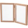 DONGKER Cornice Doppia per Foto, Cornici Foto con Doppia Cerniera, Portafoto da Tavolo Pieghevole, per Camera da Letto, Soggiorno e Ufficio