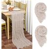 YMHPRIDE 2 Pezzi Runner da Tavola in Garza,55 x 300cm Runner da Tavola per Formaggio per Matrimonio Addio al Nubilato Baby Shower Decorazioni Feste di Compleanno(Marrone grigio con rosa chiaro e viola chiaro)