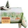 Maison d' Hermine Maison d'Hermine - Tovaglia rettangolare, 100% cotone (220 x 160 cm) | Riutilizzabile, per l'uso quotidiano, per cene, feste, Ringraziamento e Natale, mattine invernali