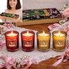 Regalami 4 Candele Profumate in Vasetto di Vetro - Cera di Paraffina, 45g - Idea Regalo con Elegante Scatola Confezione Premium - Candeline Profumate per Casa, Relax e Atmosfera (foresta)