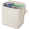 Generic Grande borsa portaoggetti in tela per vestiti, maglioni, vestiti, organizer con maniglie per il trasporto, per coperte, armadio, contenitore per riporre indumenti sotto il letto (45 x 35 x 50 cm)