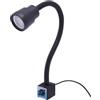 Queeucaer Luce magnetica a collo di cigno, lampada a LED per tornio, 220 V, 5 W, lampada da lavoro a LED, base magnetica, braccio, lampada da macchina, lampada da macchina, con flessibile regolabile