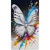 ARTGOTO Diamond Painting Quadrati Adulti Grandi Dimensioni Kit Completo,40x70cm Pittura Diamante Adulti Farfalla A,Fornito con Diamond Painting Quadrato Accessori per la Decorazione