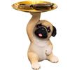 Generic Vassoio per gioielli a forma di cane - vassoio con statua per caramelle, organizer decorativo per chiavi, adorabile modello animale per decorazione domestica, vassoio unico per cani per soggiorno