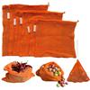 NECAVU Set di 6 sacchetti con coulisse per frigorifero in 100% cotone, rete a rete per conservare verdure naturali ecologiche per frigorifero, borsa in rete di cotone multiuso (arancione zucca)