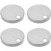 Enwye Copricerniera per Sedile WC 4 Pezzi, Copricerniera Decorativi per Fissaggio Superiore, Copricerniera per Sedile WC, Argento