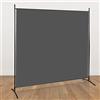 Joparri Paravento 180 cm x 180 cm, Divisorio Autoportante, protezione per la privacy, separé interno, per uffici, camere da letto (Grigio Scuro)