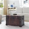 qohoio Baule del Tesoro Vintage in Legno 66x38x40 cm,Mobili,Armadietti e portaoggetti,Bauli e cassapanche-245478