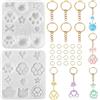 PH PandaHall PandaHall - Stampo in silicone a forma di impronte di cane e gatto, con anelli aperti per la produzione di gioielli in resina epossidica UV