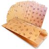 Buabi Sacchetti carta kraft marrone con Disegno Stampato. Borsa pane sandwich dolci pasticceria biscotti frutta spuntino pranzo (100unit 35x18cm)