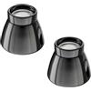 ledscom.de 2 lampade da soffitto/portalampada MINZ, porcellana, nero lucido, 1x E27 max. 300 W