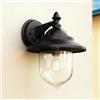 EBION Applique Da Esterno E27, Lampada Vintage, Lampade Ip44 Impermeabile Lanterna Alluminio Lanterne Lampioni Da Giardino Da Esterno Parete,Max 15w, Nero(Lampadina Non Inclusa)