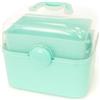 Craftelier - Scatola portaoggetti multiuso in plastica resistente | Organizzatore a 3 livelli con vassoi estraibili per utensili, artigianato, kit e accessori | 27 x 23 x 23,5 cm | Blu