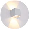 K-Bright 7W Lampada da Parete LED Con Angolo del Fascio Regolabile Bianco caldo 3000K Applique da Parete interno ed esterno IP65 Impermeabile Applique Cubo Moderno (Grigio chiaro)