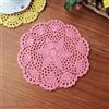 Anevous 2 pezzi di tovagliette ricamate, 20 cm di pizzo vintage all'uncinetto, tovagliette rotonde in cotone fatte a mano, runner da tavola e sottobicchieri per cucina e sala da pranzo, decorazione