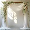 TNLQWZ Tessuto Bianco per Arco Matrimonio, Drappeggio 1,6 x 5 m | Chiffon leggero in poliestere per cerimonie, soffitti, fondali fotografici e decorazioni