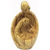 ORIGINAL DOLFI WOODCARVING DOLFI Sacra Famiglia per Natività del Presepe Moderna in Legno di Ulivo Stilizzato 5 cm
