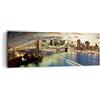 ARTTOR Moderno Quadro su Tela 90x30 cm Stampe da Parete Architettura Città - 0226 | New York America Quadro Decorativo Piccolo 1 pezzo Soggiorno Camera da Letto Arte da Parete Decorazione da Parete ARTTOR