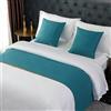 QRGMKL Runner Letto in Tinta Unita Morbida Sciarpa Senza sbiadimento Sciarpe di Biancheria da Letto semplici in Stile Europeo per Camera da Letto Hotel-Style 13||240x50cm for 1.8m Bed