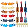 GIEEU 18 Accessori per Fotomaton, Accessori Gonfiabili per Feste con Chitarra, Micro, Occhiali Colorati, Festa Rock a tema anni '80 e '90, Compleanni, Halloween, Natale